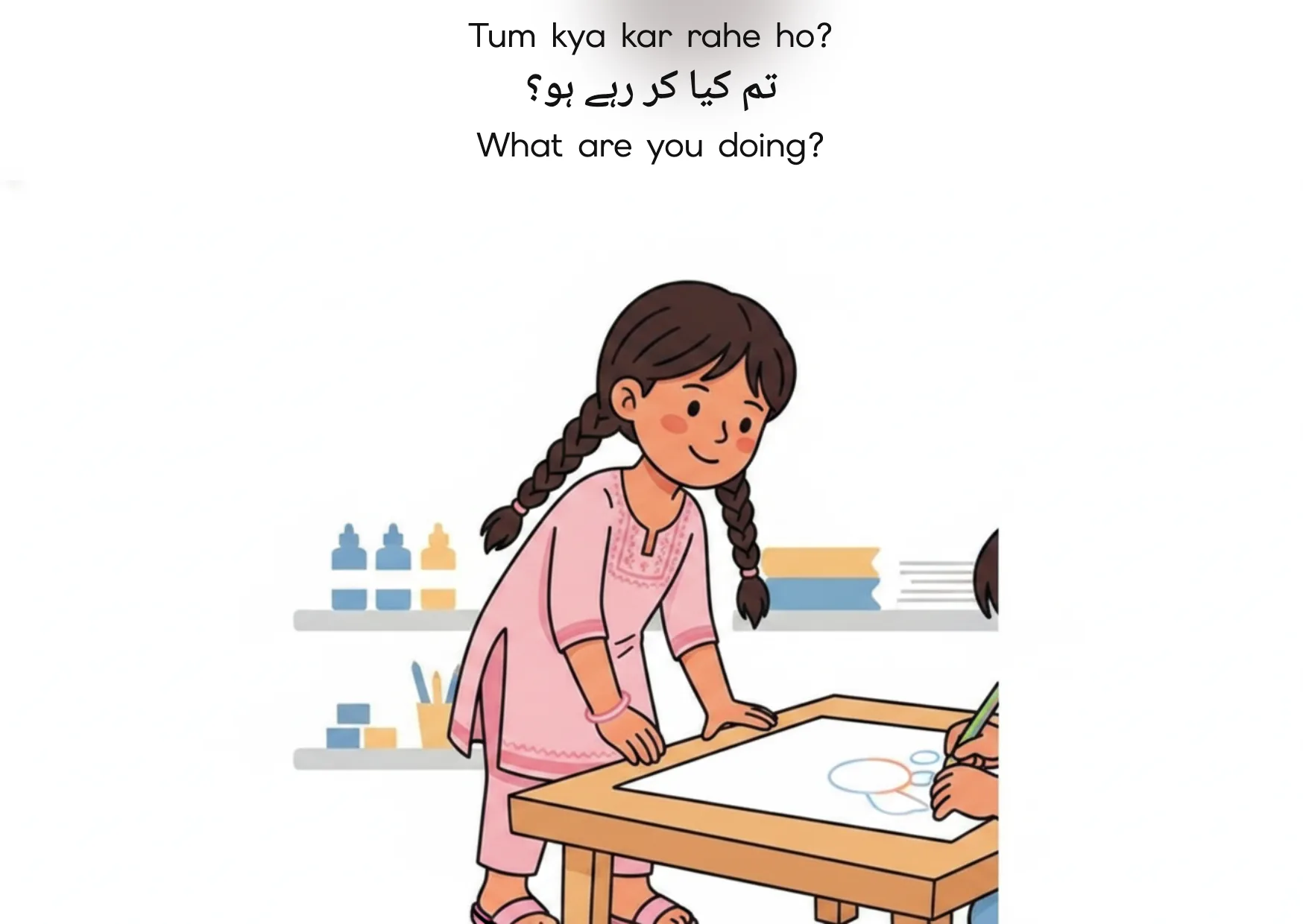Flashcard: What are you doing? (تم کیا کر رہے ہو؟)