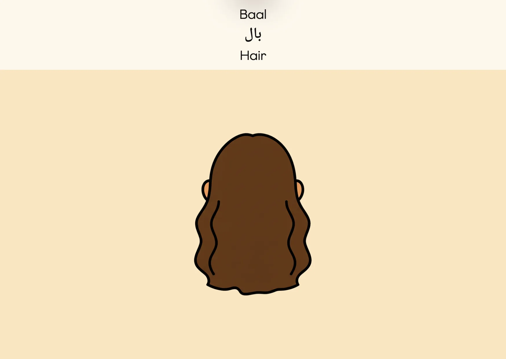Flashcard: Hair (بال)