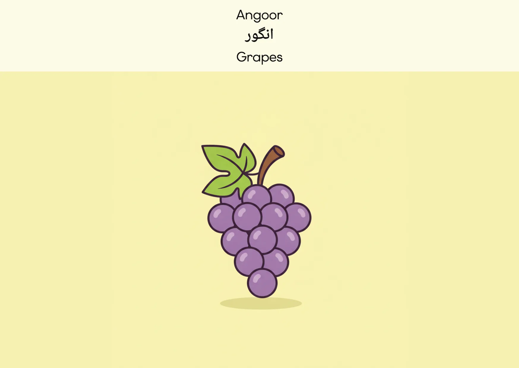 Flashcard: Grapes (انگور)
