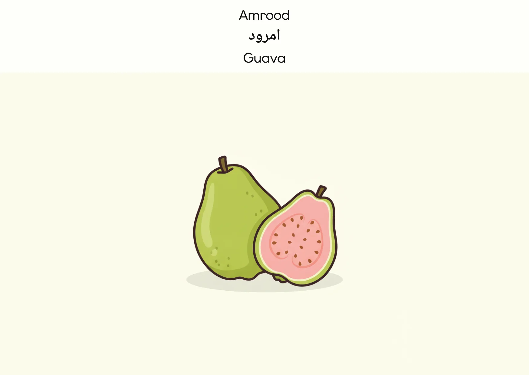 Flashcard: Guava (امرود)
