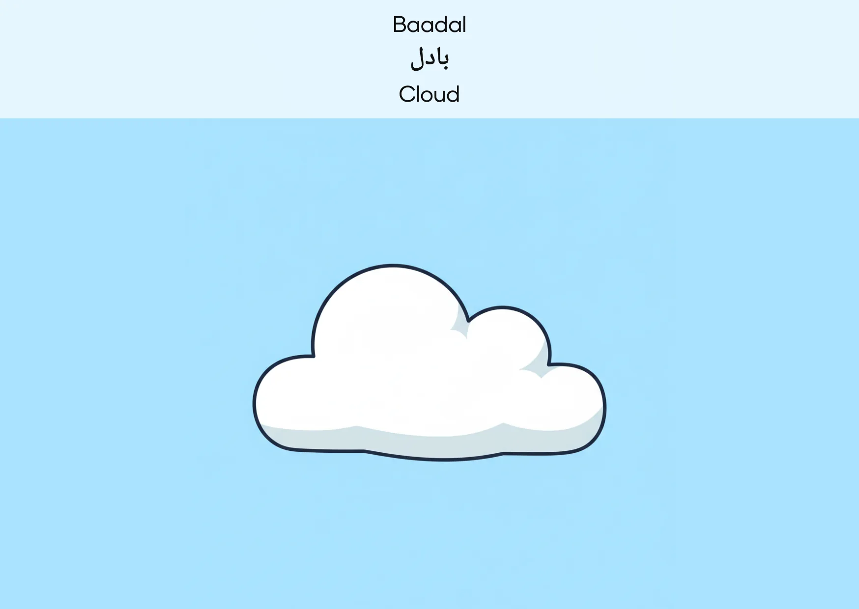 Flashcard: Cloud (بادل)