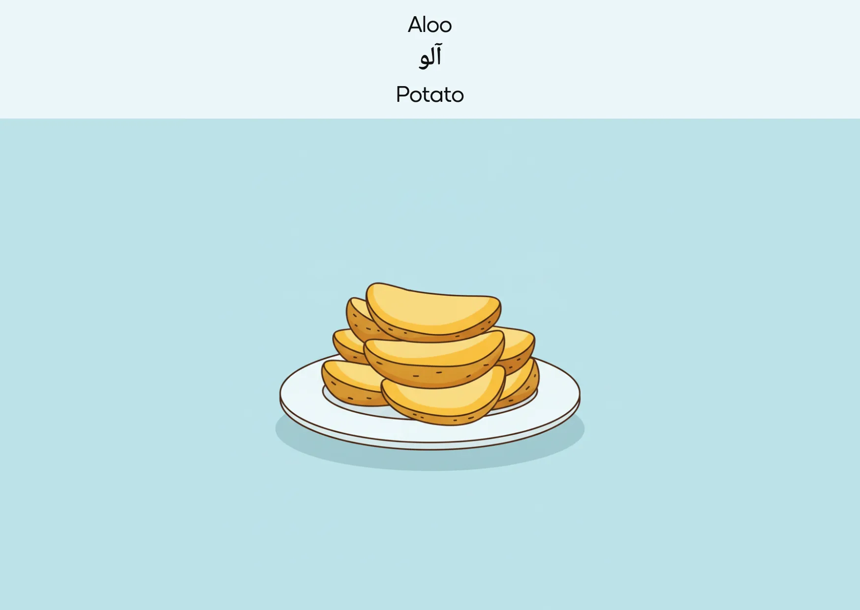 Flashcard: Potato (آلو)